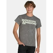 Dungeons \u0026 Dragons Men’s \u0026 Big Men's Mineral Wash Graphic Tee, Sizes S-3XL